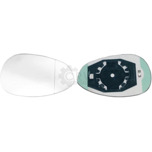 Spiegelglas haltefuss links - spiegelglas,